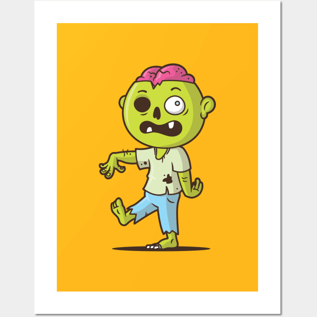 Funny Zombie Wall Art by zoljo